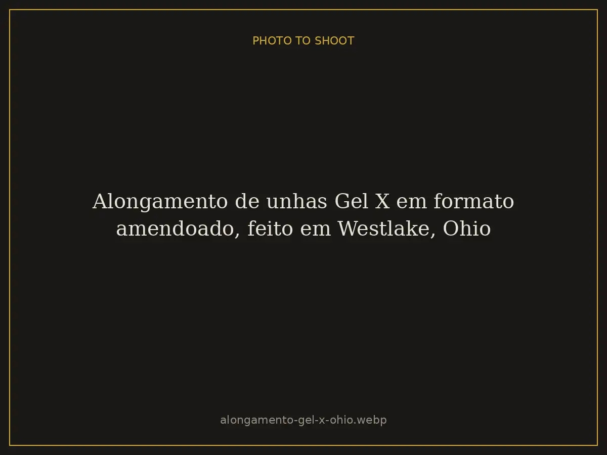 Alongamento de unhas Gel X em formato amendoado, feito em Westlake, Ohio