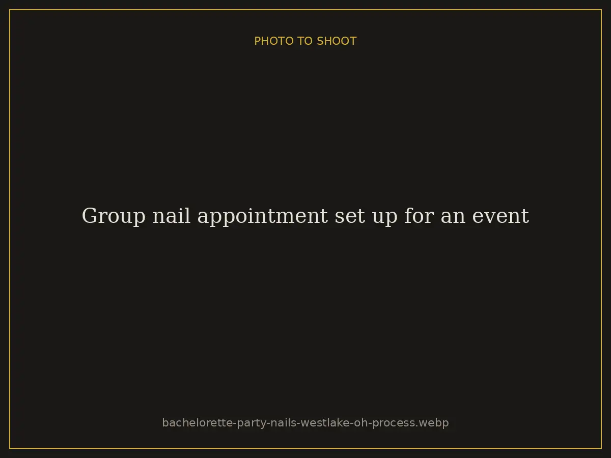 Group nail appointment set up for an event at Brazilian Nails By Danielle in Westlake, Ohio