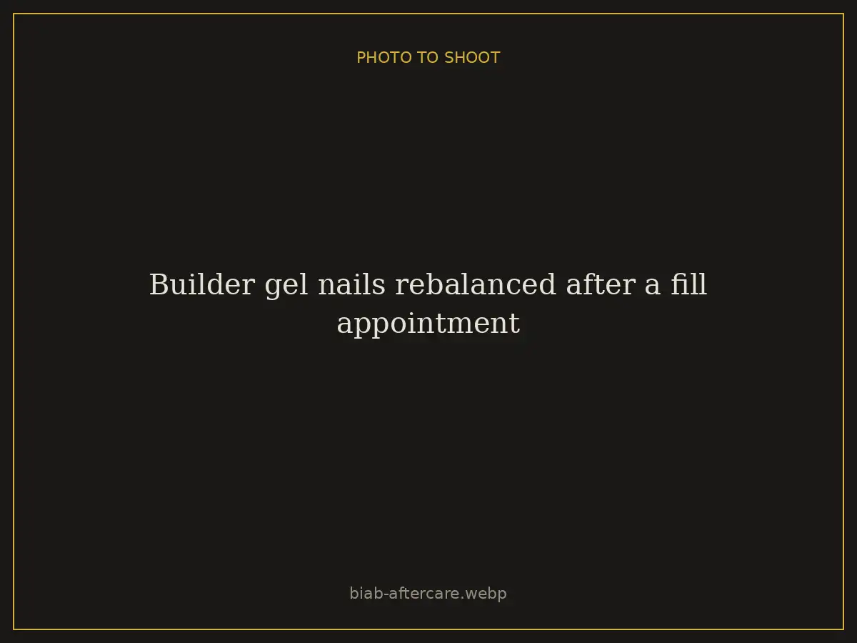 Builder gel nails rebalanced after a fill appointment at Brazilian Nails By Danielle in Westlake, Ohio