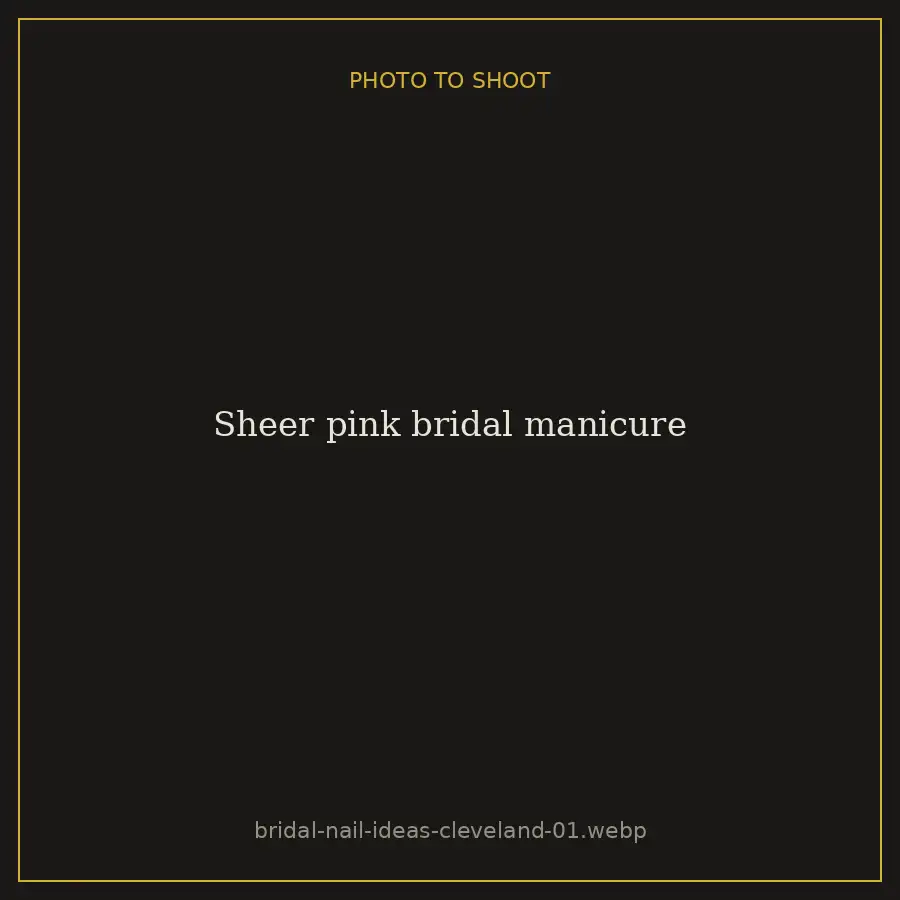 Sheer pink bridal manicure at Brazilian Nails By Danielle in Westlake, Ohio