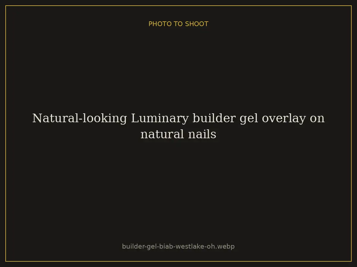 Natural-looking Luminary builder gel overlay on natural nails at Brazilian Nails By Danielle in Westlake, Ohio