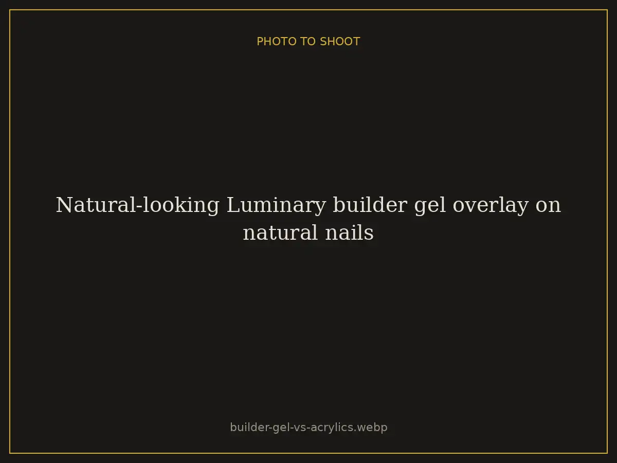 Natural-looking Luminary builder gel overlay on natural nails at Brazilian Nails By Danielle in Westlake, Ohio