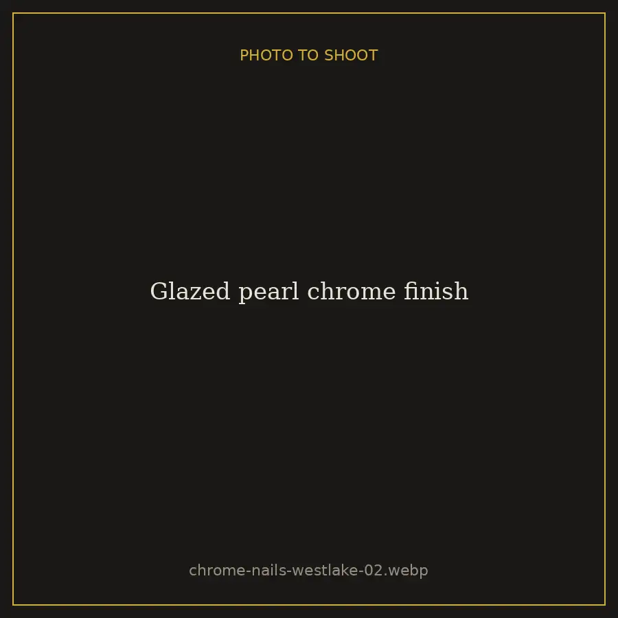 Glazed pearl chrome finish at Brazilian Nails By Danielle in Westlake, Ohio