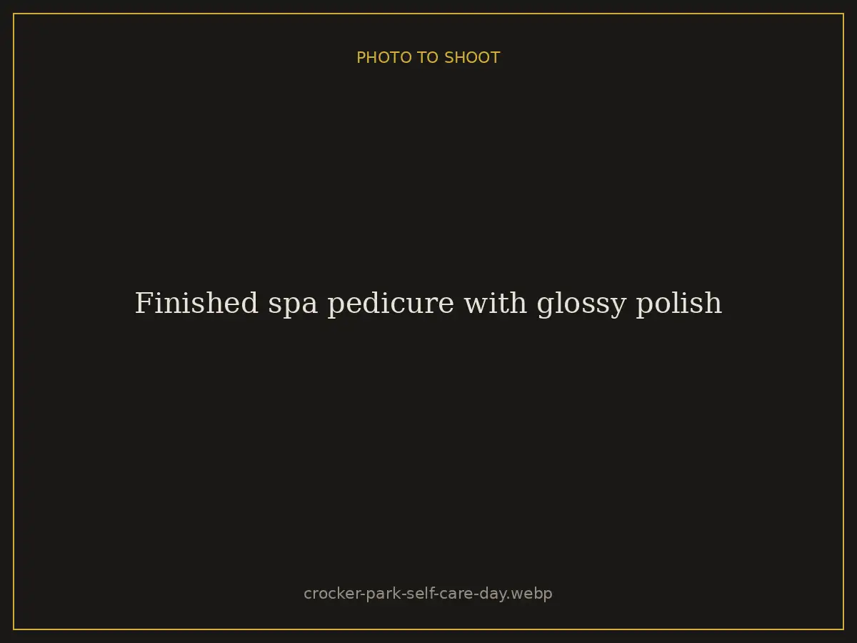 Finished spa pedicure with glossy polish at Brazilian Nails By Danielle in Westlake, Ohio