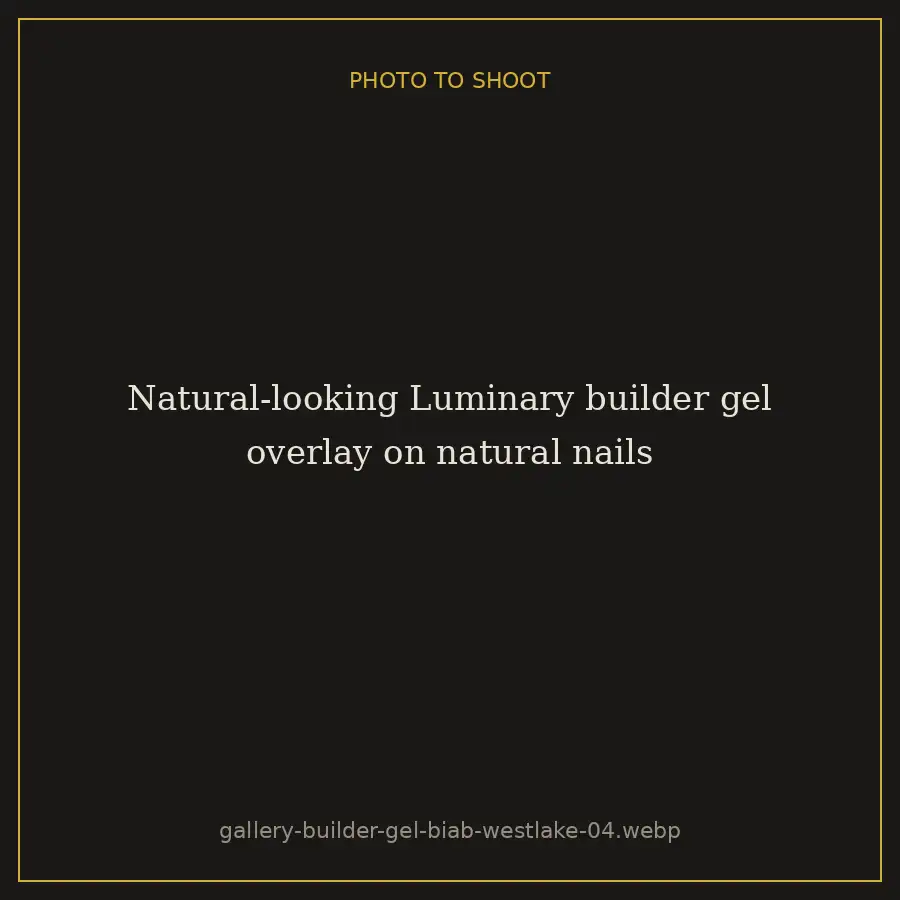 Natural-looking Luminary builder gel overlay on natural nails at Brazilian Nails By Danielle in Westlake, Ohio