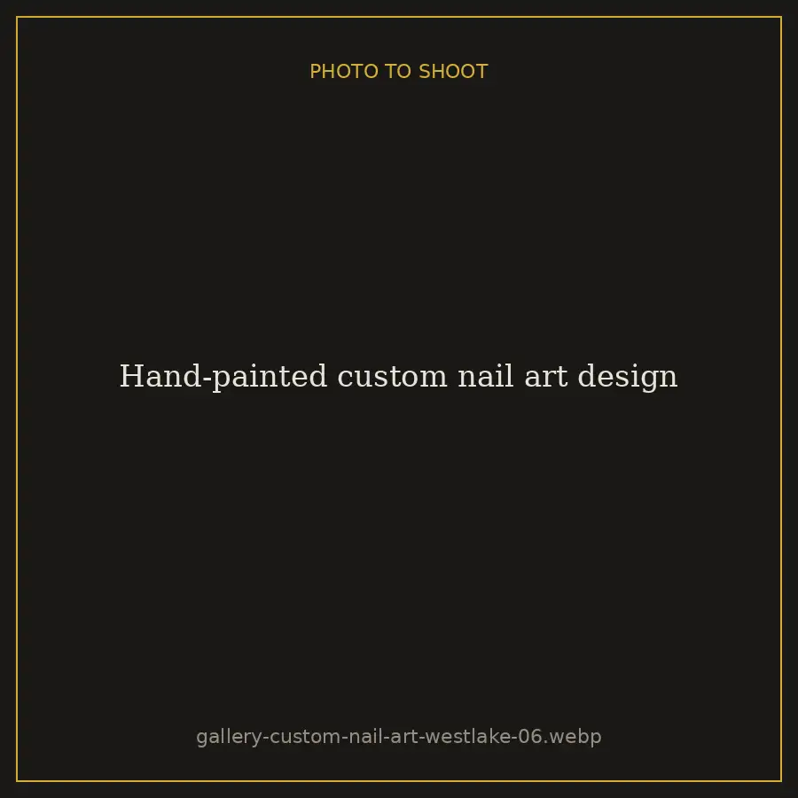 Hand-painted custom nail art design at Brazilian Nails By Danielle in Westlake, Ohio