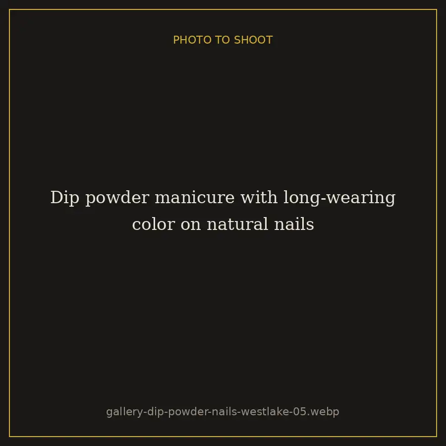 Dip powder manicure with long-wearing color on natural nails at Brazilian Nails By Danielle in Westlake, Ohio