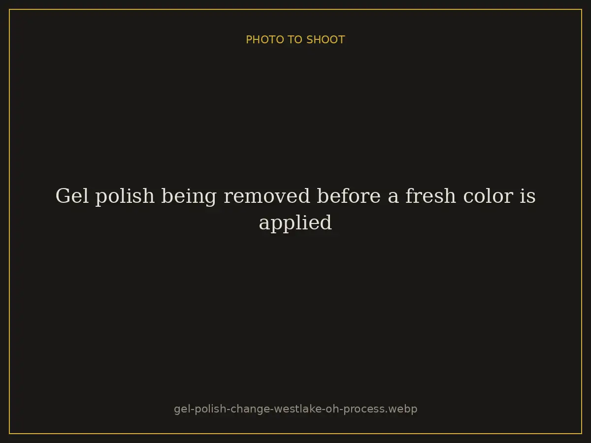 Gel polish being removed before a fresh color is applied at Brazilian Nails By Danielle in Westlake, Ohio