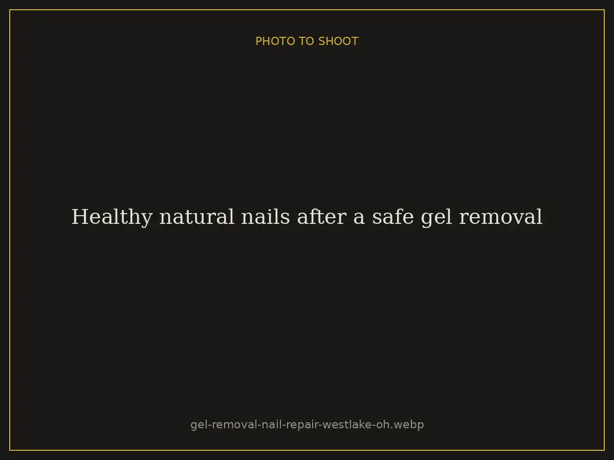 Healthy natural nails after a safe gel removal at Brazilian Nails By Danielle in Westlake, Ohio