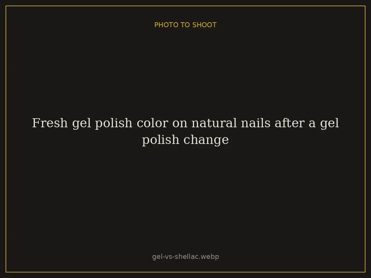 Fresh gel polish color on natural nails after a gel polish change at Brazilian Nails By Danielle in Westlake, Ohio