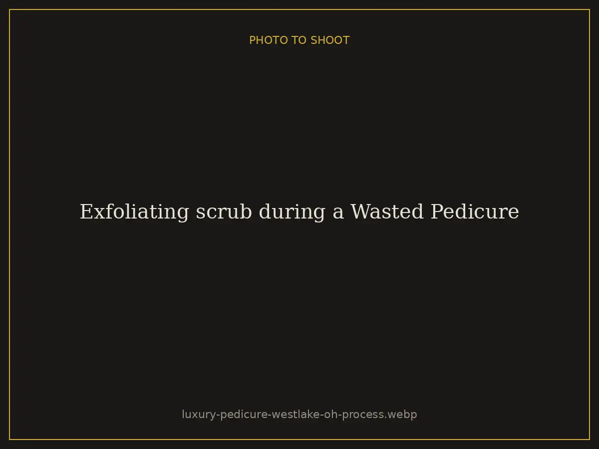 Exfoliating scrub during a Wasted Pedicure at Brazilian Nails By Danielle in Westlake, Ohio