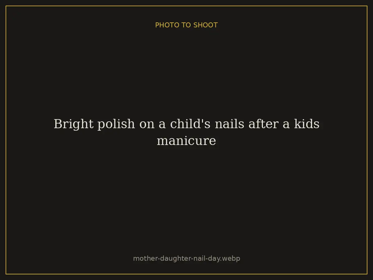Bright polish on a child's nails after a kids manicure at Brazilian Nails By Danielle in Westlake, Ohio