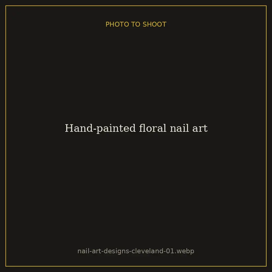Hand-painted floral nail art at Brazilian Nails By Danielle in Westlake, Ohio
