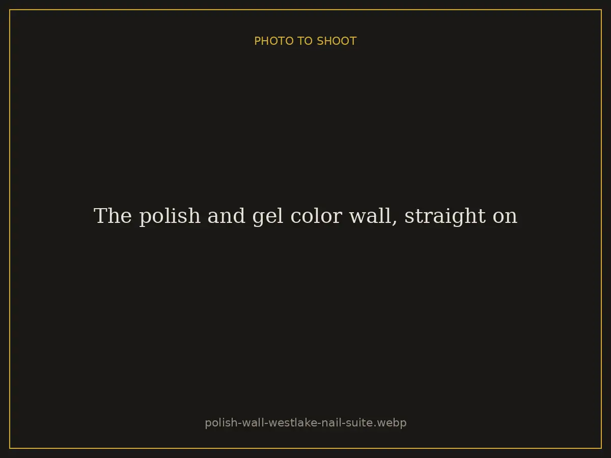Gel and polish color selection in the Westlake nail suite