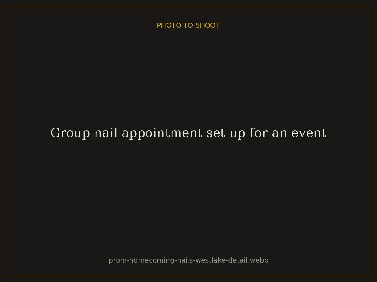 Group nail appointment set up for an event at Brazilian Nails By Danielle in Westlake, Ohio