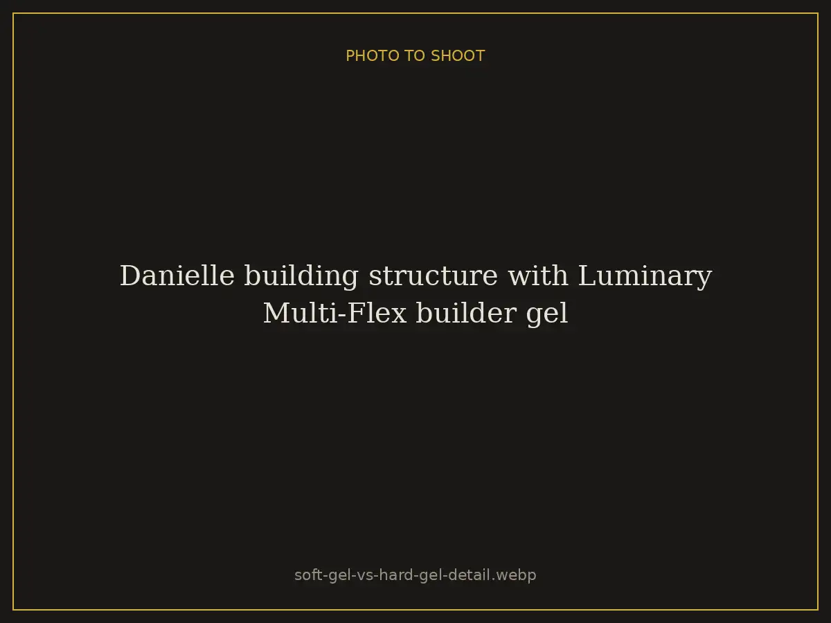 Danielle building structure with Luminary Multi-Flex builder gel at Brazilian Nails By Danielle in Westlake, Ohio