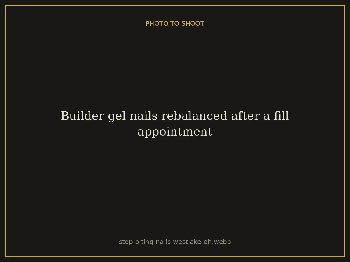 Builder gel nails rebalanced after a fill appointment at Brazilian Nails By Danielle in Westlake, Ohio